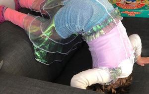 Agathe la sirène sur la tête!