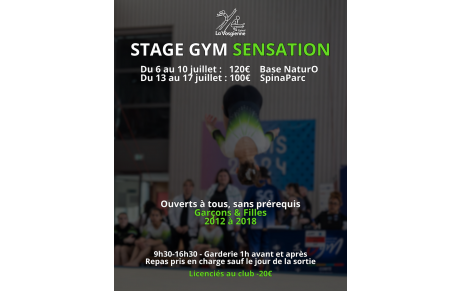 Stage Gym Sensation – Été 2026